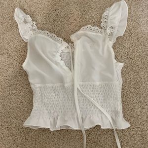 Shein White Tie Top